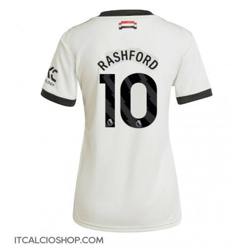 Manchester United Marcus Rashford #10 Terza Maglia Femmina 2024-25 Manica Corta